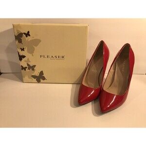 PLEASER Women's Basic Red Patent High Heels Sexy Pumps Shoes. Read Description
